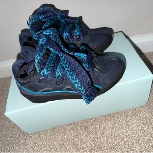 Lanvin Navy and Teal Women's Sneakers